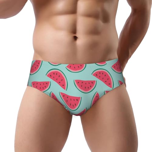 Novastar Mens Underwear - Cute Sweet Watermelon Breathable Stretch Classic Fit Men's Bikini Underwear Briefs