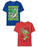 The Children's PlaceThe Children's Place Boys Short Sleeve Graphic T- Shirt 2-PackRobo Dino/SkateboardXLarge (14)