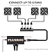 PlusRoc 12V PWM PC Fan Controller with USB Type-C Power Cable & 4-Pin 4-Way Fan Hub Splitter, DC 12V Fan Speed Controller, 8W Output(Lite)