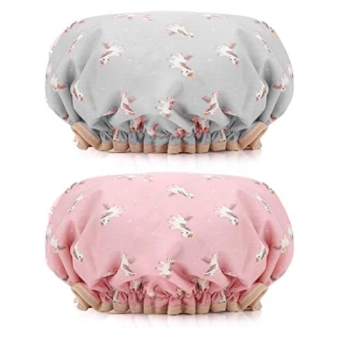 2 Packungen Duschhauben, doppellagige Duschhaube Cover