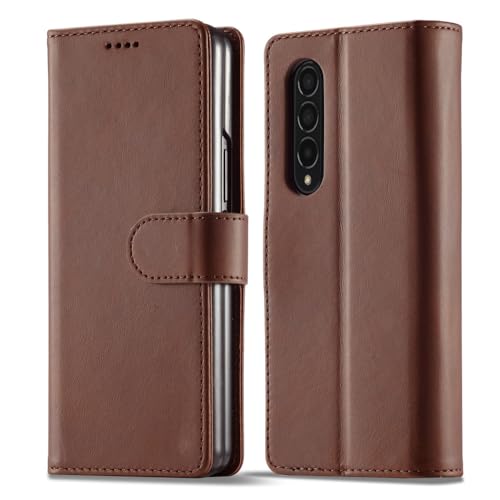 Housse de téléphone Galaxy Z Fold4 marron idéale pour réunions d'affaires