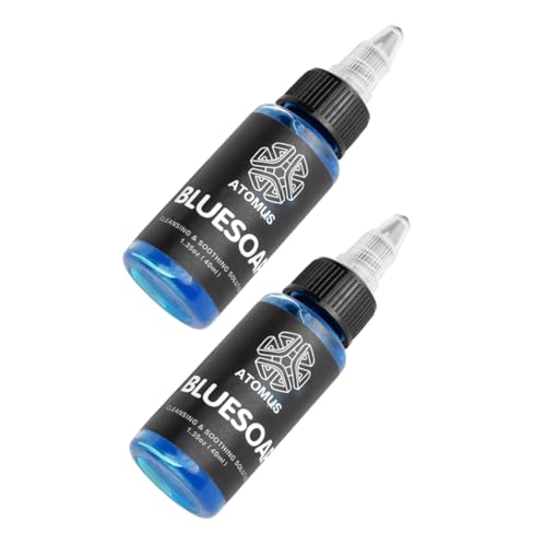 BESTYASH 2 Piezas De Jabón Azul Para Limpieza De Tatuajes Suministros Para Tatuajes Líquido Limpiador Para Tatuajes Pigmento Limpio Para Tatuajes Herramienta Para Tatuajes Pigmento