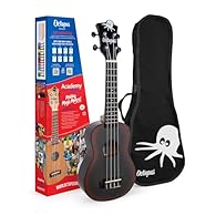 New Academy model Fitted with Aquila Nylgut strings Classical guitar style bridge Reliable geared machine head tuners Supplied with a quality, Octopus branded gig bag