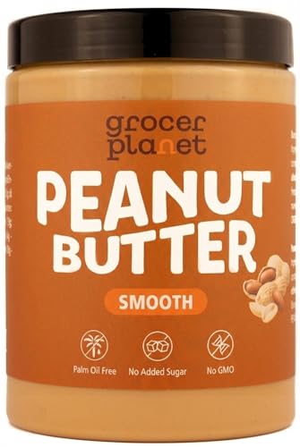 Grocer Planet - Crema De Cacahuete Smooth (1Kg) | 100% Cacahuetes | Naturales | Sin azúcares añadidos | Sin Aceite de Palma