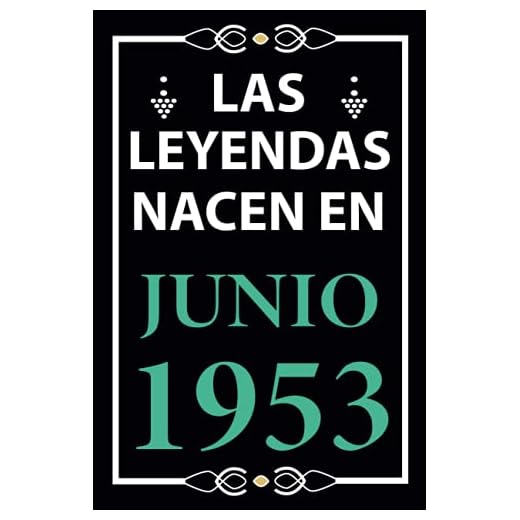 Las leyendas nacen en Junio 1953: Regalo de cumpleaños perfecto para hombre y mujer de 68 años I Cita positiva , humor I Cuaderno , diario , libro de ... I Idea original para el 68 cumpleaños