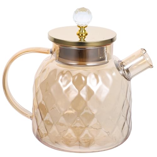Elegant Glass Iced Tea Pitcher with Lid - 1.5L Capacity, Enlarged Thickened Handle for Effortless Pouring, Ideal for Home and Events