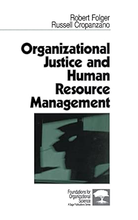 Organizational Justice and Human Resource Management: 7 book cover
