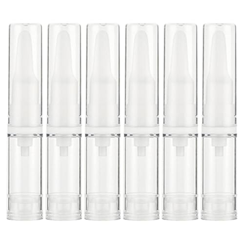 Angoily 6 Frascos de Viaje de 15 Ml Bomba sin Aire Envases Compactos para Base de Maquillaje y Loción Botellas Pequeñas Portátiles para Cosméticos y Cuidado Personal