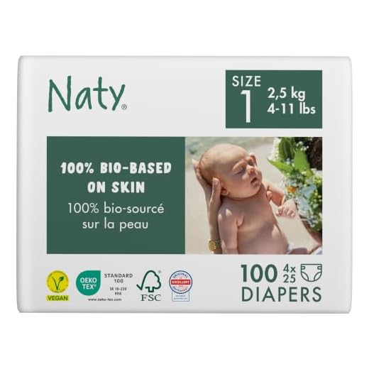 Eco by Naty Baby Diapers - Plant-Based Eco-Friendly Diapers, Great for Baby Sensitive Skin and Helps Prevent Leaking (Size 1, 100 Count)