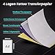 TATTMUSE Tattoo Transfer Papier, 100pcs A4 Größe, thermische Schablone Papier für Tattoo Schablone Drucker, entworfen für Tattoo-Künstler und Enthusiasten, geeignet für die meisten Tattoo-Drucker