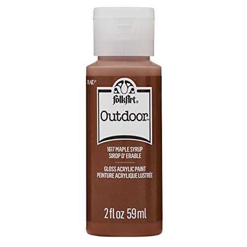 FolkArt Outdoor Acrylic Paint, Maple Syrup, 2 Ounces