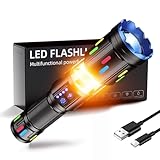 【360°柔光 独占新登場】懐中電灯 led 強力 軍用 最強 2-in-1キャンプ ランタンライト 3000000ルーメン 超高輝度 明るい ハンディライト 8モード調光 ズーム式 残量表示 ペンライト IPX6防水 防災 新型 Type-C 充電式 フラッシュライト5000mAh 電池式 ハンドライト 小型 手持ち 作業用携帯ライト アルミ合金 耐衝撃 登山/夜釣り/地震/防災