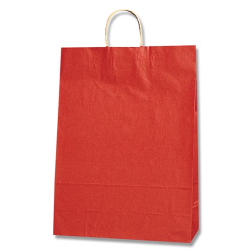 ヘイコー 手提 紙袋 25CB カスタムB 未晒 クラフト アカ 38x15x50cm 50枚