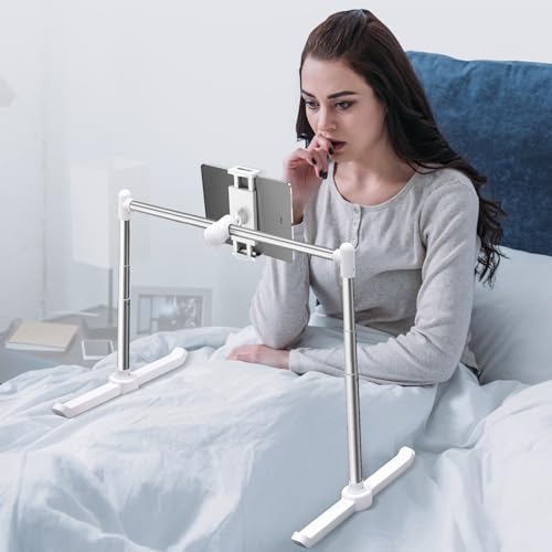 Supporto Per Tablet Regolabile In Alluminio, Braccio Flessibile A 360°, Compatibile 4,5-13 Pollici, Per IPad, IPhone, Samsung, Stabile E Portatile