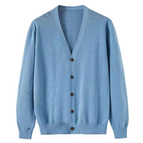Men's Cardigan Sweater V Neck Solid Color Slim Fit Casual Cotton Knit Cardigans3