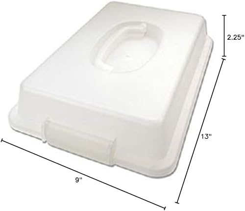 Miniatura 4 de USA Pan 1117RCLD-ST-1 - Sartén rectangular antiadherente con tapa, 9 x 13 pulgadas, color blanco
