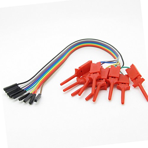 Image of A Set 10pcs Red Logic Analyser Useful High Efficiency Clip Ideal Test Hook