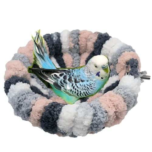Copfeu Bird Nest for All Seasons, Bird Cage Nest for Parrot, Parakeets, Lovebirds, Cockatiels, Budgies, Conures, Quaker, Small and Medium Birds (Small,Pink)