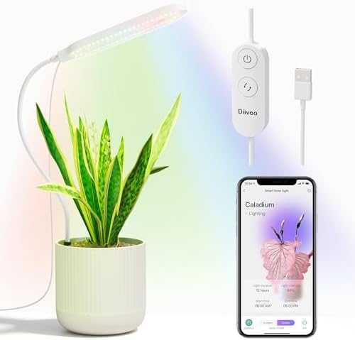 Diivoo Bluetooth Led Lampe Pour Plantes, 27 Spectres de Croissance des Diivoo Bluetooth Led Lampe Pour Plantes, 27 Spectres de Croissance des
