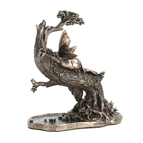 Estatua de hada con acabado bronce antiguo 16.5 cm miniatura 6