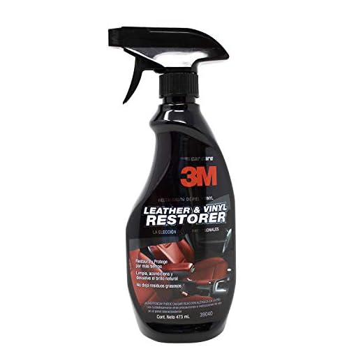 3M Leather and Vinyl Restorer, 39040, 16 fl oz, Black