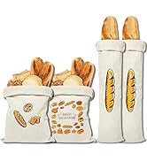 auvstar 4 Stück Leinen Brotbeutel Aufbewahrung,Aufbewahrung Frischhalten Brottüte Wiederverwendba...