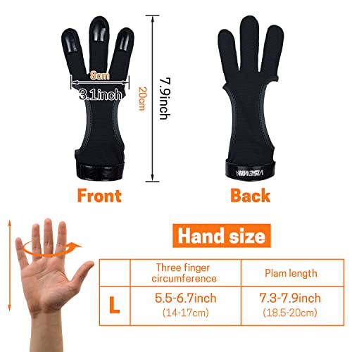Viseman Archery Gloves, Fingers Tabs, Archery Protective Gear Accessories, Archery Training Tool, Outdoor Archery Gloves Shooting Hunting Targeting, Compound Recurve Bow And Arrow Protector #TOP1