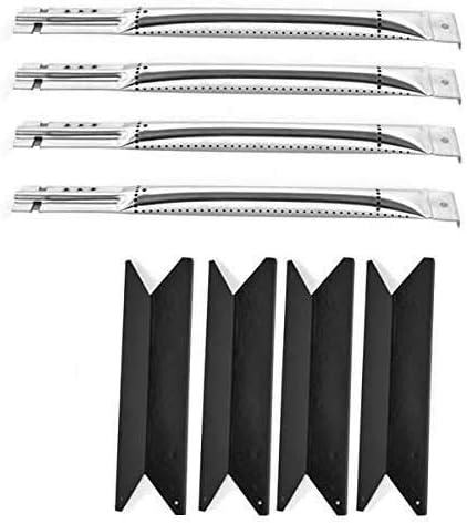 Repair Kit for Nexgrill Red 4 Burner 720-0649 BBQ Grill Includes 4 Stainless Burners and 4 Stainless Heat Plates