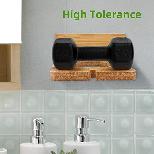 Bambou Porte Seche Cheveux Sans Percage, Support Sèche Cheveux Mural – vue 5