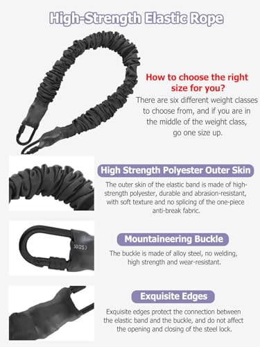 Bungee Fitness Training Set – Cintura di resistenza regolabile per palestra e allenamento a casa – ideale per allenamento in sospensione e danza fitness
