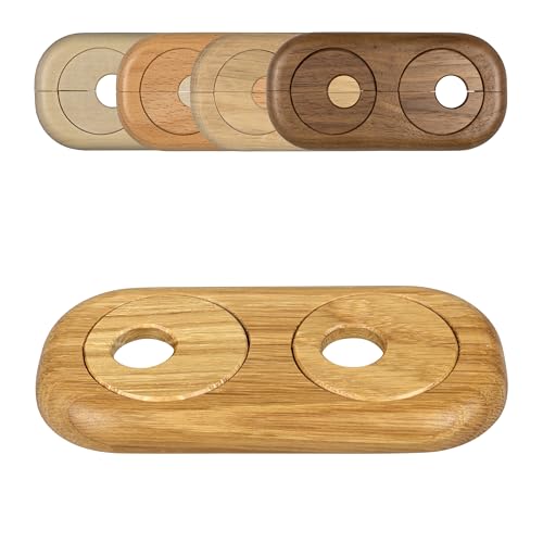 FUX 1 Pc Cache Tuyau Rosace Radiateur 22mm - Rosace Double en Bois de Chêne pour Coffrage
