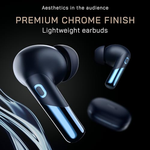 Image of Noise Buds Xero Truly Wireless in-Ear True Wireless Earbuds with Adaptive Hybrid ANC (Upto 50dB), in-Ear Detection, Sound+ Algorithm, 12.4MM Driver, 50H Playtime, BT v5.3(Chrome Blue)