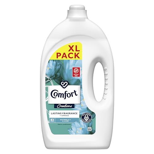 Comfort Creations Waterlily & Lime Fabric Conditioner with Stay Fresh technology for 100 days of freshness + fragrance* 83 washes (2.49 L)