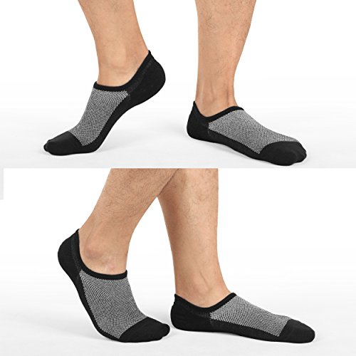 Mottee&Zconia No Show Sock Low Cut Ankle Short Socks for Men Basic Casual Anti-skid Cotton Socks with Non Slip Grips3
