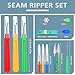 ZMAAGG Seam Rippers for Sewing, Stitch Remover Tool, Needle Threaders, Tape Measure, Tailors Awl, Thread Snips (15PCS)