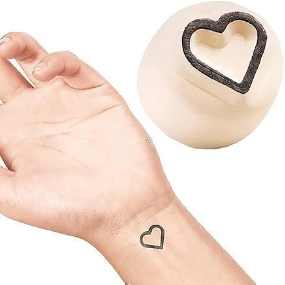 Heart Plane Tattoo LaDot Temporary Tattoo Stamp– Easy-to-Use Reusable Ceramic Skin St