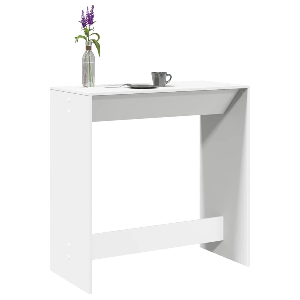 vidaXL Tavolo da Bar Bianco 102x50x103,5 cm in Legno Multistrato
