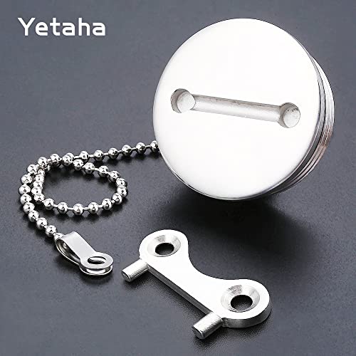 Yetaha Boat Gas Cap Replacement With Key, 316 Stainless Steel Marine Deck Fill Cap Polished Tank Caps With Chain Hardware For Yacht Ships Speedboats Caravans Trucks #TOP5