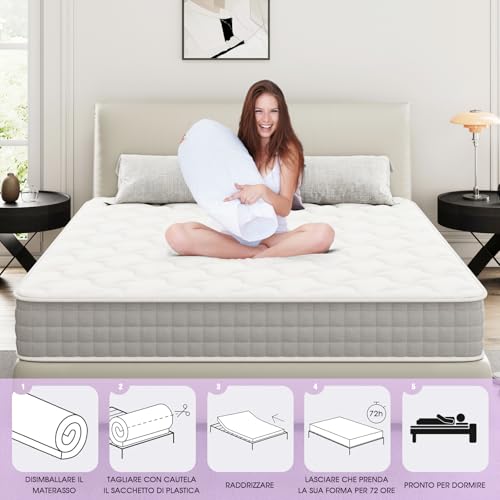 Matelas 140x190 Ressorts Ensachés 20cm DEWINNER