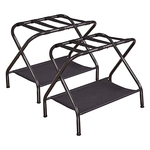Pokikpan Luggage Rack,Pack Of 2,Luggage Rack For Guest Room Bedroom Hotel,Suitcase Stand Easy Assembly, Folding Luggage Rack #TOP10