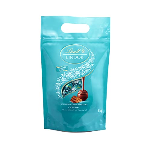 Lindor Salted Caramel, 1 kg Beutel, ca. 80 Lindt Schokoladen Kugeln