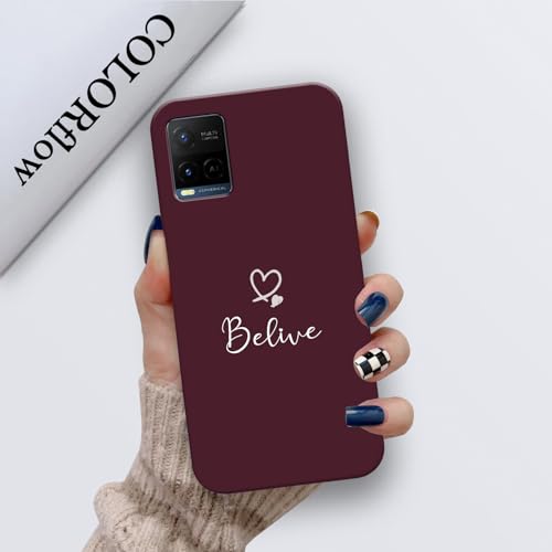 Image of COLORflow Back Cover Compatible with Vivo Y21 2021 / Y33s / Y21s | Cute Korean Hearts Customized Back Cover Compatible with Vivo Y21 2021 / Y33s / Y21s