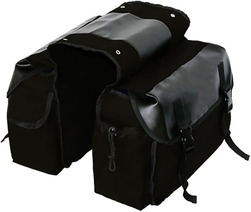 ALANES Large Capacity Motorcycle Canvas Saddle Bag Travel Bicycle Rear Seat Bags Saddlebags Scooter Side Bag