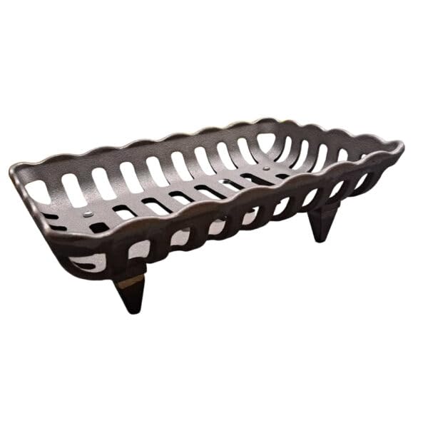 Braciere in Ghisa per Camino, Brucialegna per Caminetto (L 37.5 - P 26 - H 12.6 cm) Peso: 5.60 kg, Resistente Alte Temperature, Made in Italy