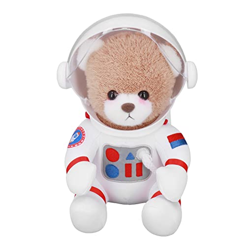 Sahgsa Space Bear Muñeca de Peluche Lindo Oso de Algodón para Bebés Familia Encantadora Decoración, Tamaño 11.81 Pulgadas, Muñeca de Oso Suave para Dormitorio Salón (Marrón)