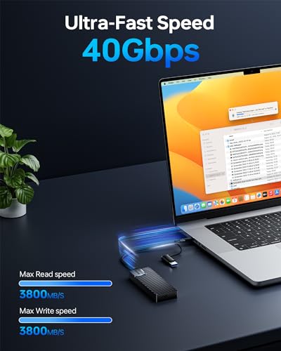 Image of M.2 NVMe Enclosure,40Gbps M.2 Enclosure SSD Enclosure Compatible for M4 /Pro /Max MacBook Mac mini,Support SSD Size 2230 /2242 /2260 /2280 B+M M-Key PCIe Compatible with Thunderbolt 3 /4 /USB4 /3.2 /3.1