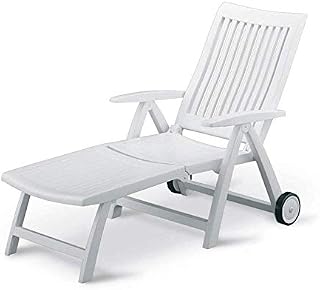 KETTLER Roma Folding Lounger in White Resin