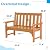 nalone Outdoor Bench, HDPE All Weather Patio Bench Load up to 800 Lbs, 2-Person Garden Bench Rot-Proof Fade Proof for Patio, Porch, and Park (Teak)