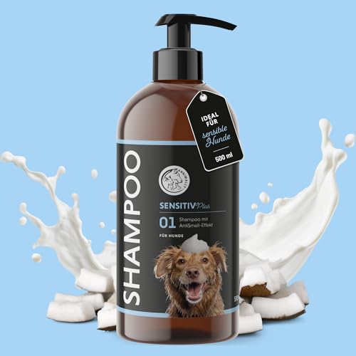 Annimally Sensitiv Plus Pflegeset - Natürliches Hundeshampoo, Conditioner & Leave-In Spray für sensilbe Hunde & Welpen, ph-neutral, ohne Silikone, Parabene & künstliche Duftstoffe - je 500 ml