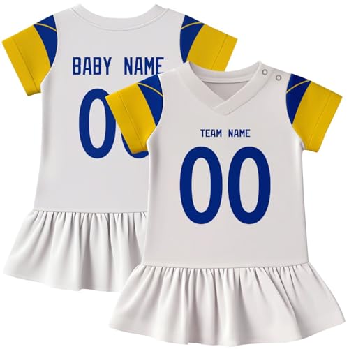 Image of KREDE Baby Clothes Unisex Bodysuit Jersey Style Custom Name Number for Baby Boys